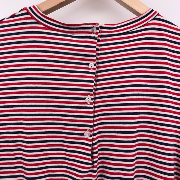 American Apparel Red White and Blue Jersey Romper - Picture 4 of 5